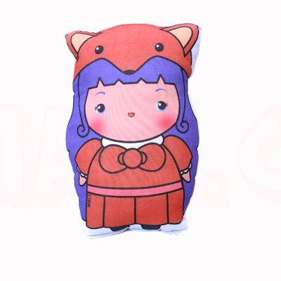 Toy Art Almofada Colecionável de Menina Raposa Vermelha Pequena