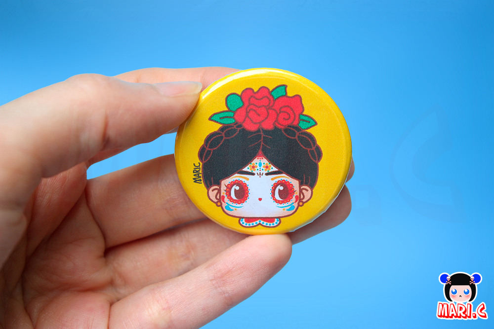 Mari.C - Cartela com Quatro Bottons Broche Dia de Los Muertos Festival Mexicano 8 Mari.C - Cartela com Quatro Bottons Broche Dia de Los Muertos Festival Mexicano