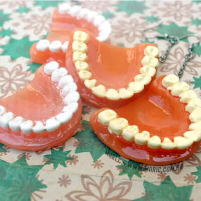 Brinco Divertido de Dentes Falsos Dentadura de Brinquedo