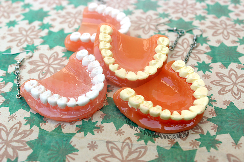 Brinco Divertido de Dentes Falsos Dentadura de Brinquedo