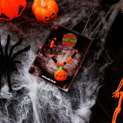 Colar de Miçanga Abobora Jack O' Lanterns Kawaii Halloween Dia das Bruxas