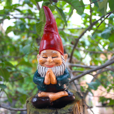 Enfeite Gnomo Duende Meditando Grande Good Vibes Gnomolândia