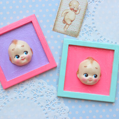 Quadro Bebê Kewpie Vintage Retrô Anos 80