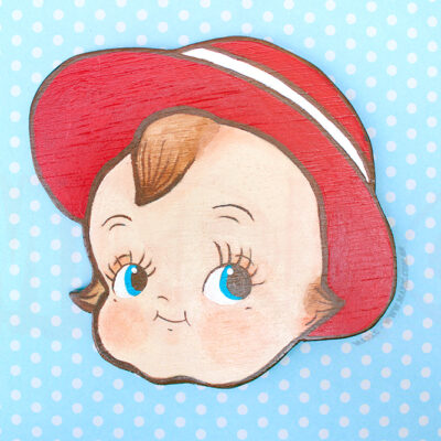 Quadro Bebê Kewpie Placa Vintage Retrô Anos 80