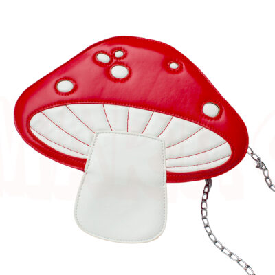 Bolsa Divertida com Alça de Ombro de Cogumelo Vermelho