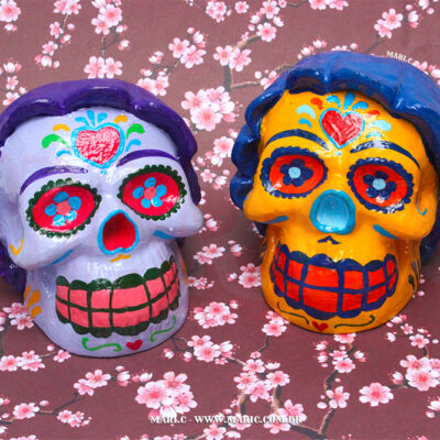Caveira Mexicana Penteado Anos 20 Grande Dia de Los Muertos México