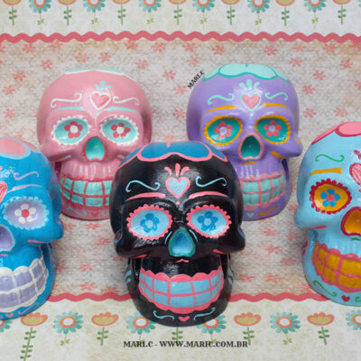 Caveira Mexicana Simples Grande Dia de Los Muertos México