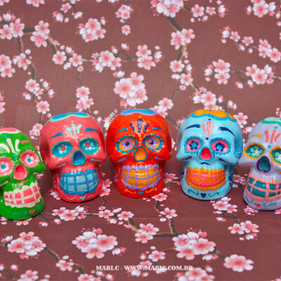 Caveira Mexicana Simples Pequena Dia de Los Muertos México