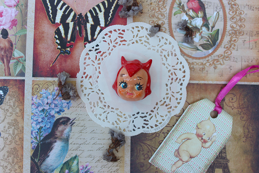 Mari.C - Broche Bebê Evil Kewpie Vintage Retrô Anos 80