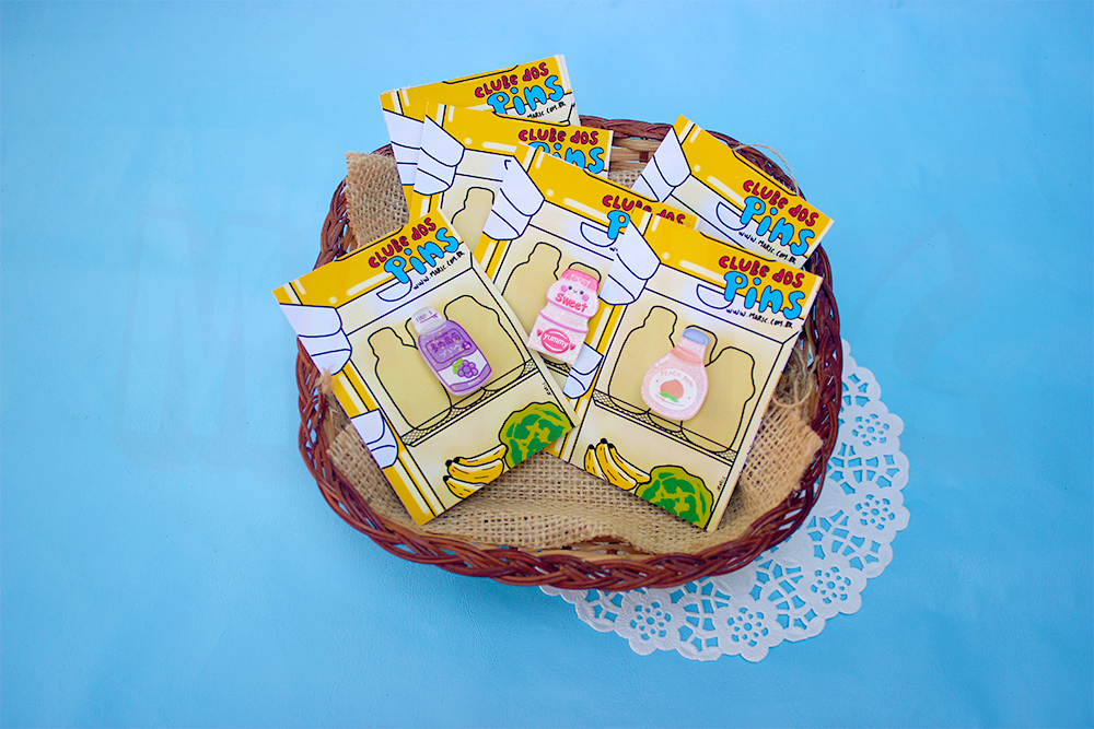 Mari.C - Broche de Embalagens Fofas Kawaii de Bebidas Asiáticas