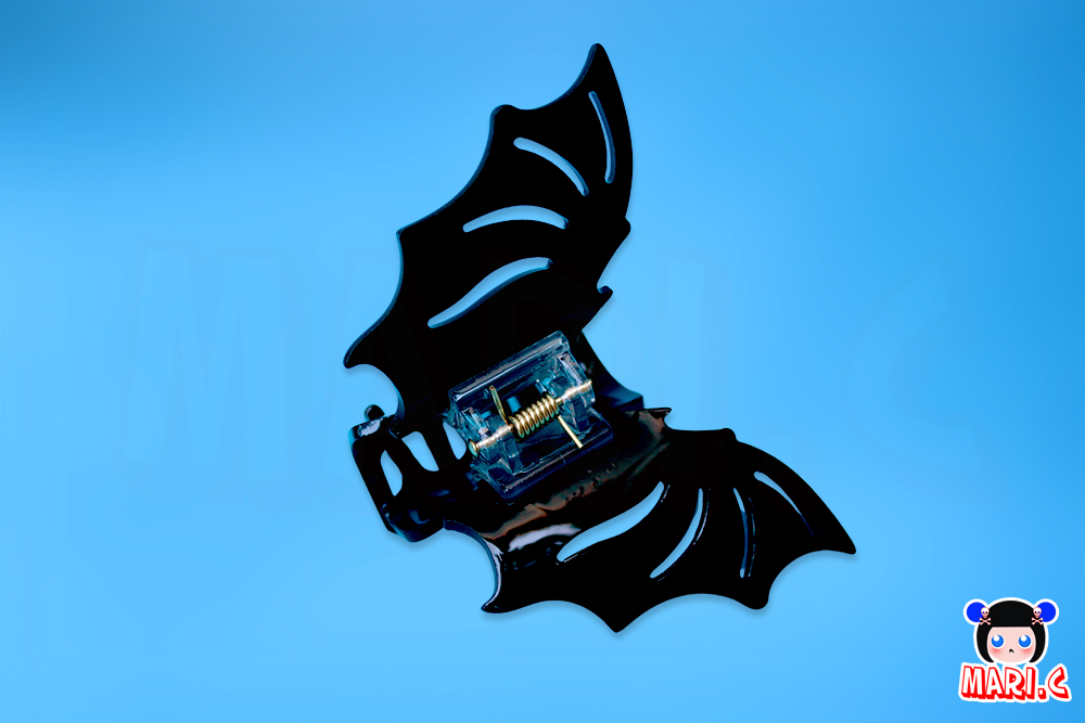 Mari.C - Presilha Prendedor de Cabelo Morcego Gótico Dark em Acrílico 3 Mari.C - Presilha Prendedor de Cabelo Morcego Gótico Dark em Acrílico