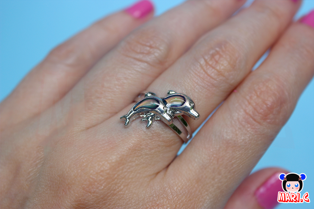 Mari.C - Anel Do Humor Golfinho Duplo Muda De Cor Ajustável Regulável 3 Mari.C - Anel Do Humor Golfinho Duplo Muda De Cor Ajustável Regulável