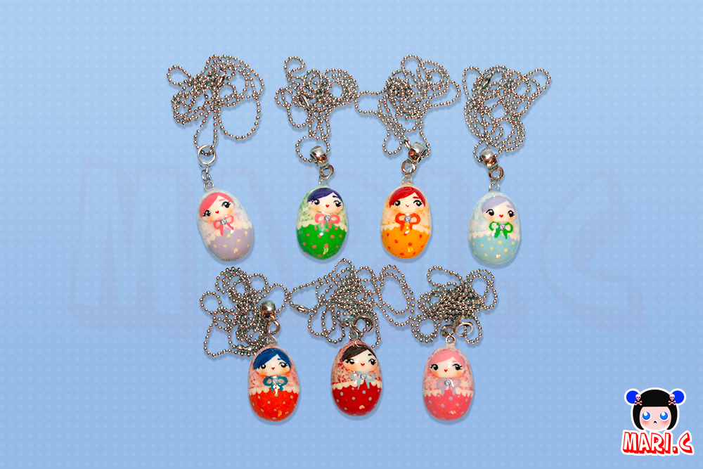 Mari.C - Colar Boneca Russa Matrioska Ovo de Páscoa com Corrente em Aço Inox 2 Mari.C - Colar Boneca Russa Matrioska Ovo de Páscoa com Corrente em Aço Inox